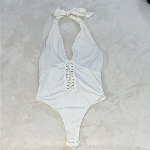 Tiger Mist White Bodysuit